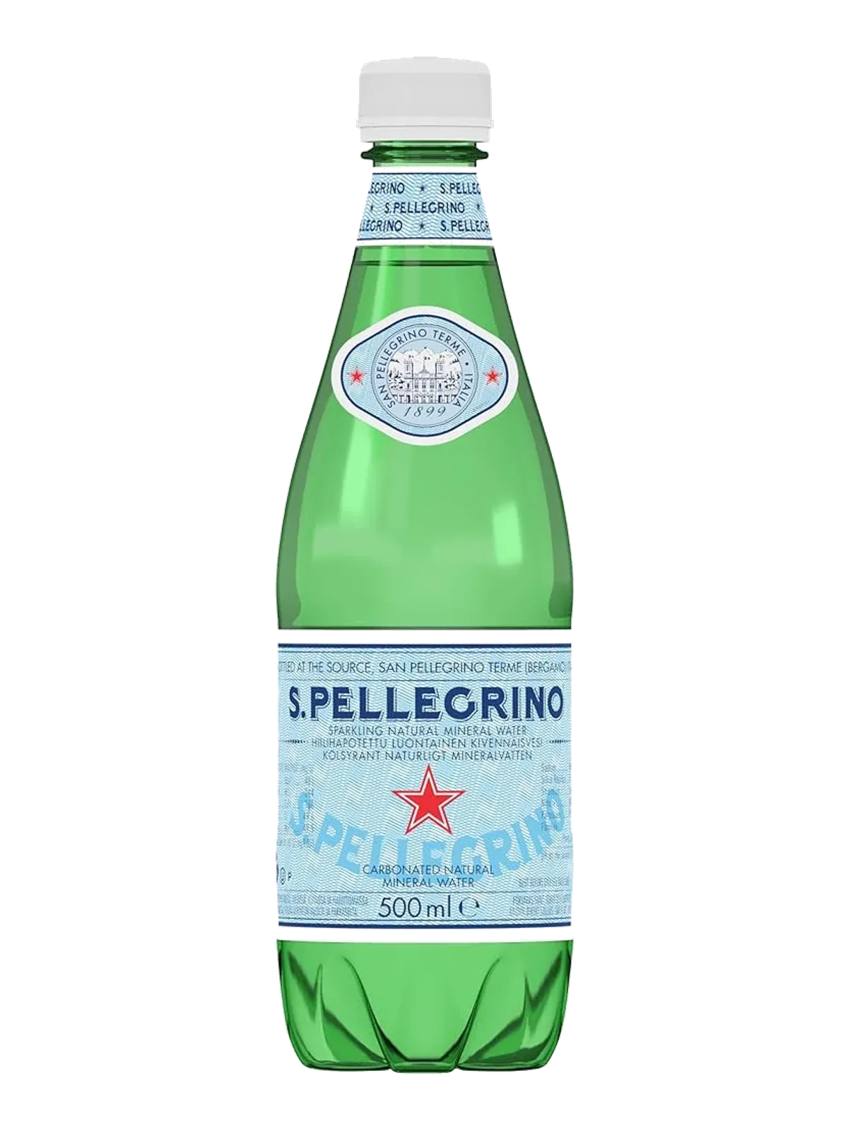 S.Pellegrino sparkling natural mineral water bottle