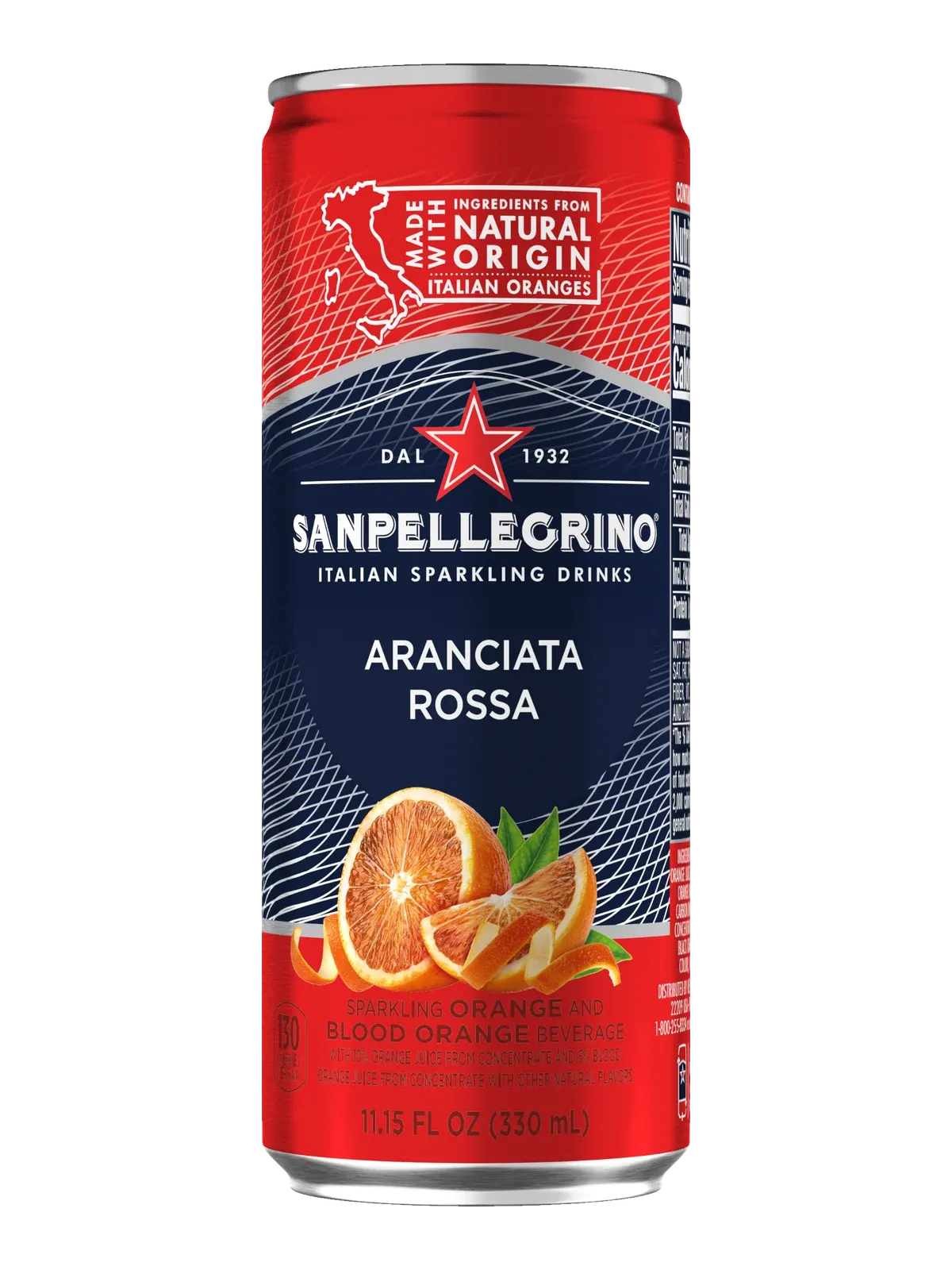 Sanpellegrino Aranciata Rossa sparkling orange and blood orange beverage can