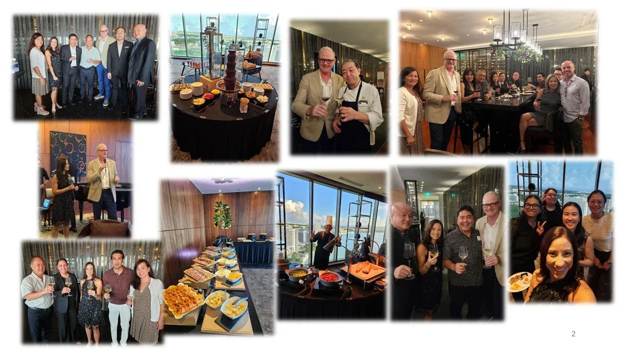 Photo collage from the Duckhorn Wine Series night at The Tsubaki Tower